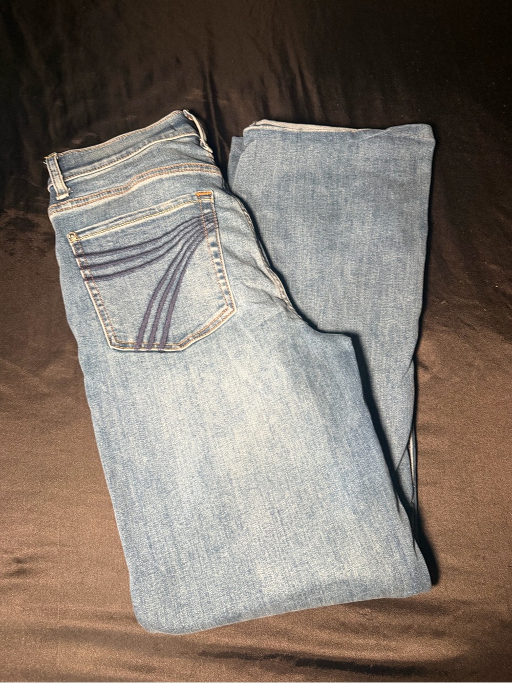 7 For All Mankind Light Blue Straight Leg Jeans
